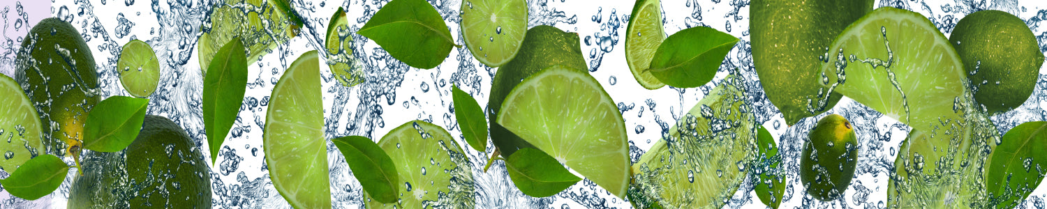 Küchenrückwand Limette & Wasser