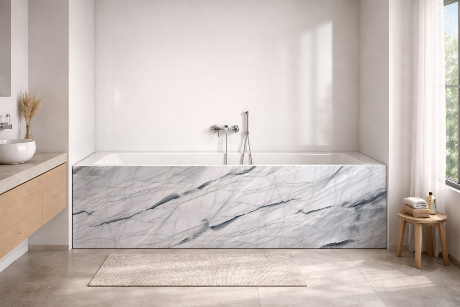 Badewannenverkleidung Marmoroptik