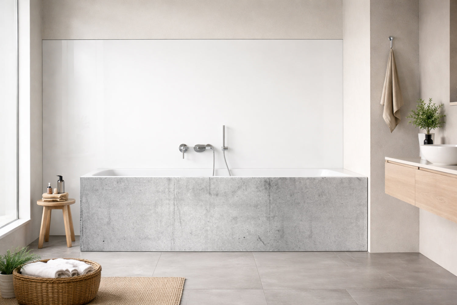 Badewannenverkleidung Betonoptik