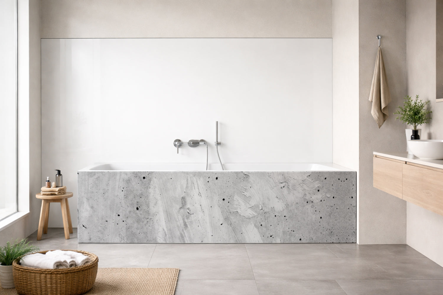 Badewannenverkleidung Betonoptik
