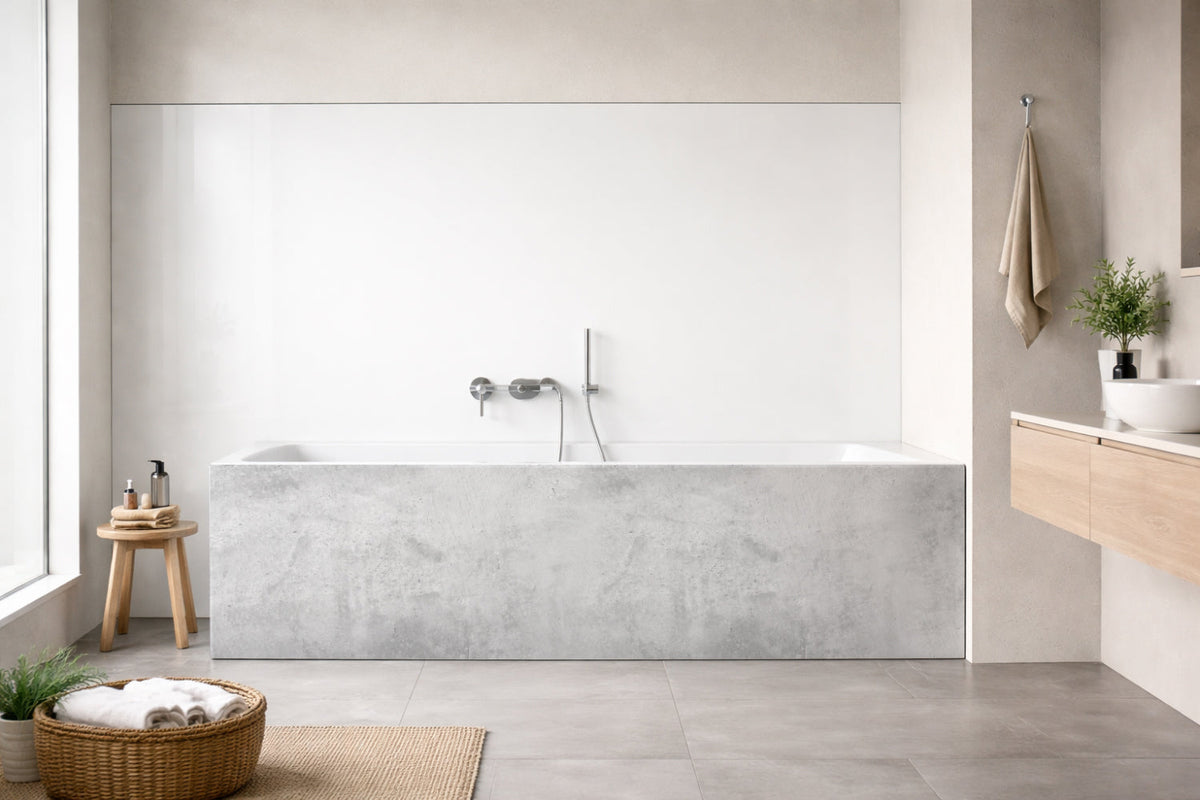 Badrückwand Betonoptik