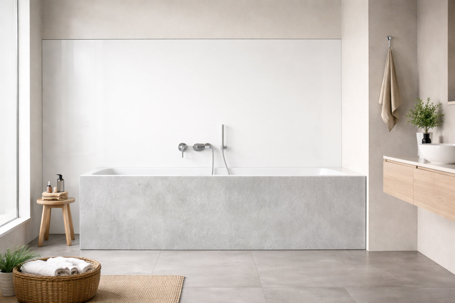 Badewannenverkleidung Betonoptik