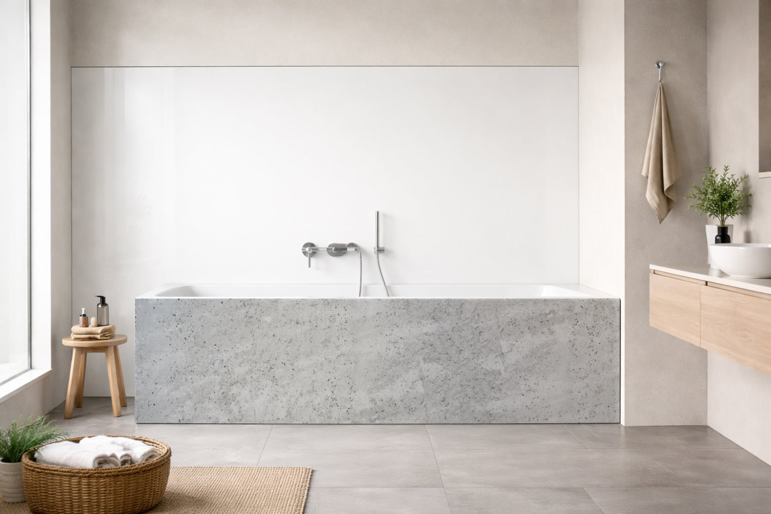 Badewannenverkleidung Betonoptik