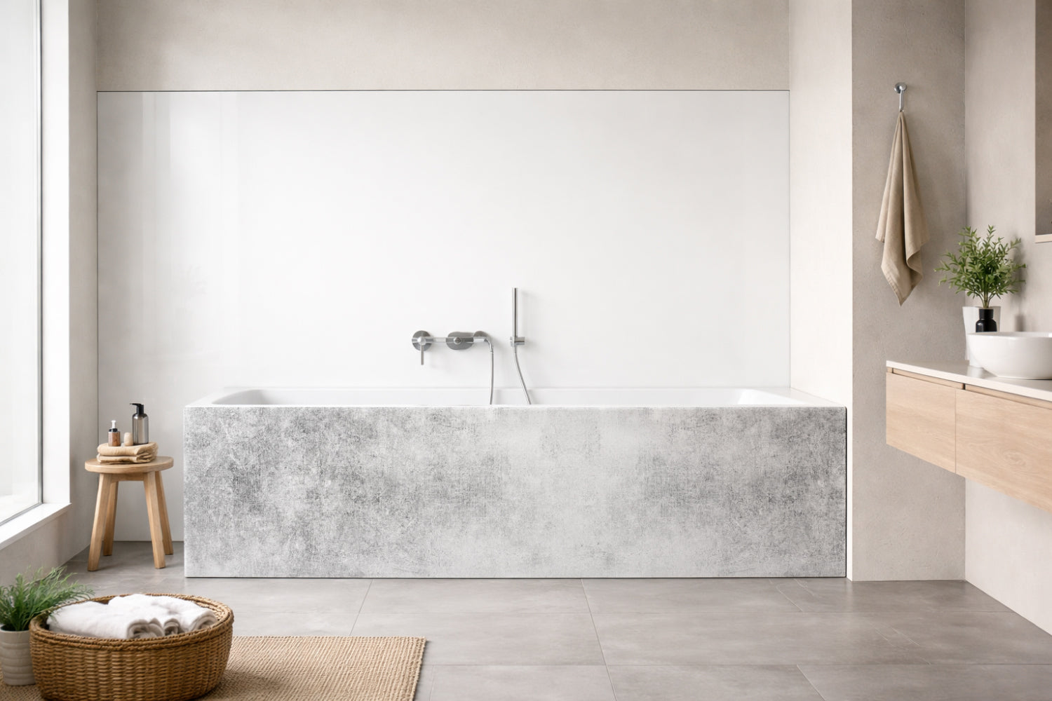 Badewannenverkleidung Betonoptik