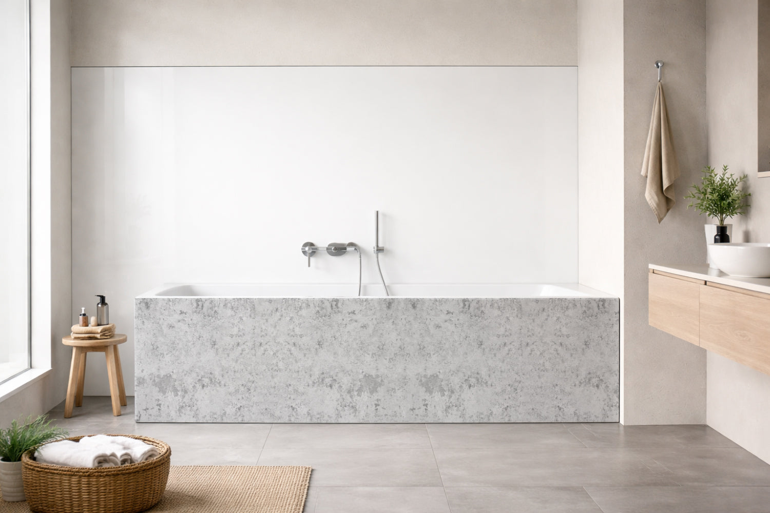 Badewannenverkleidung Betonoptik