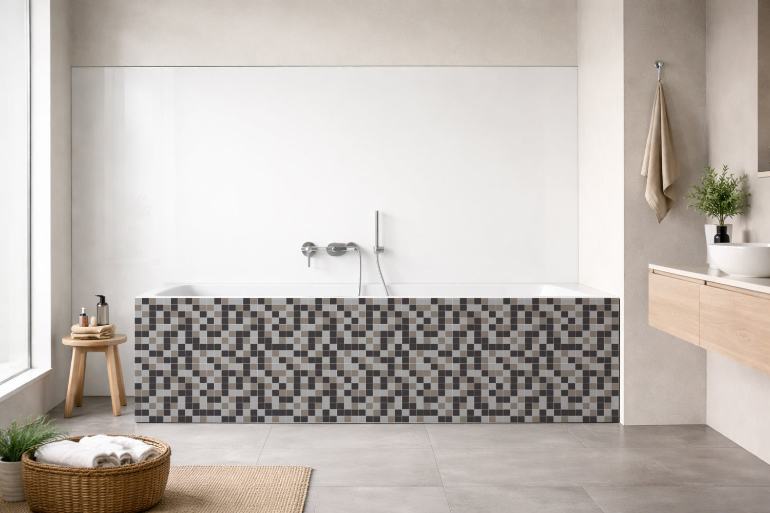 Badewannenverkleidung Fliesenoptik