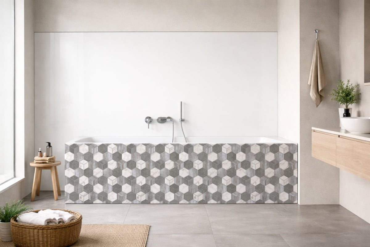 Badewannenverkleidung Fliesenoptik