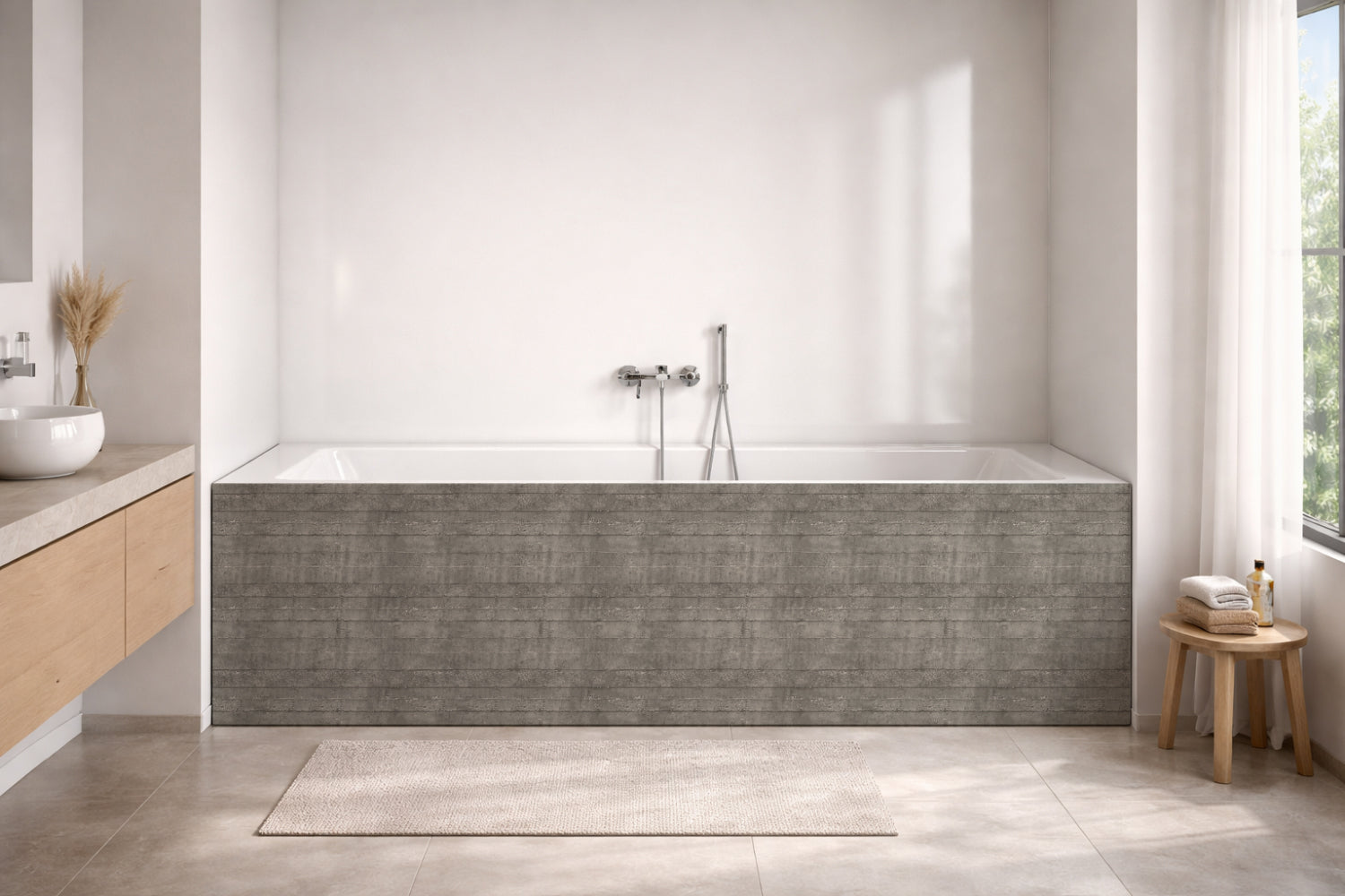Badewannenverkleidung Betonoptik