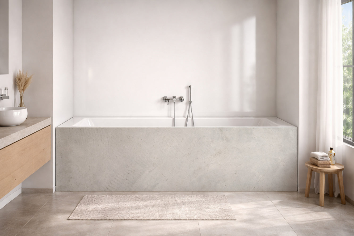 Badewannenverkleidung Betonoptik