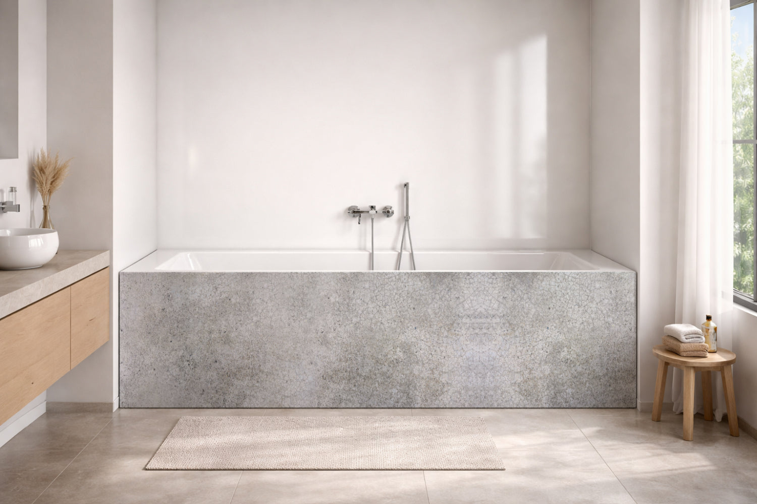 Badewannenverkleidung Betonoptik