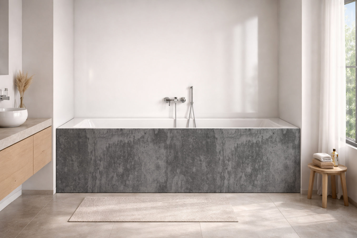 Badewannenverkleidung Betonoptik