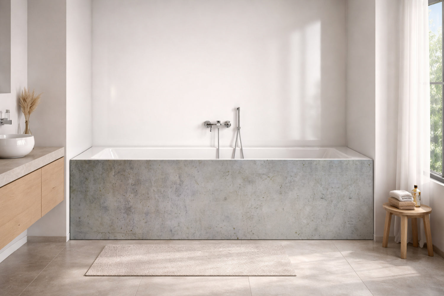 Badewannenverkleidung Betonoptik