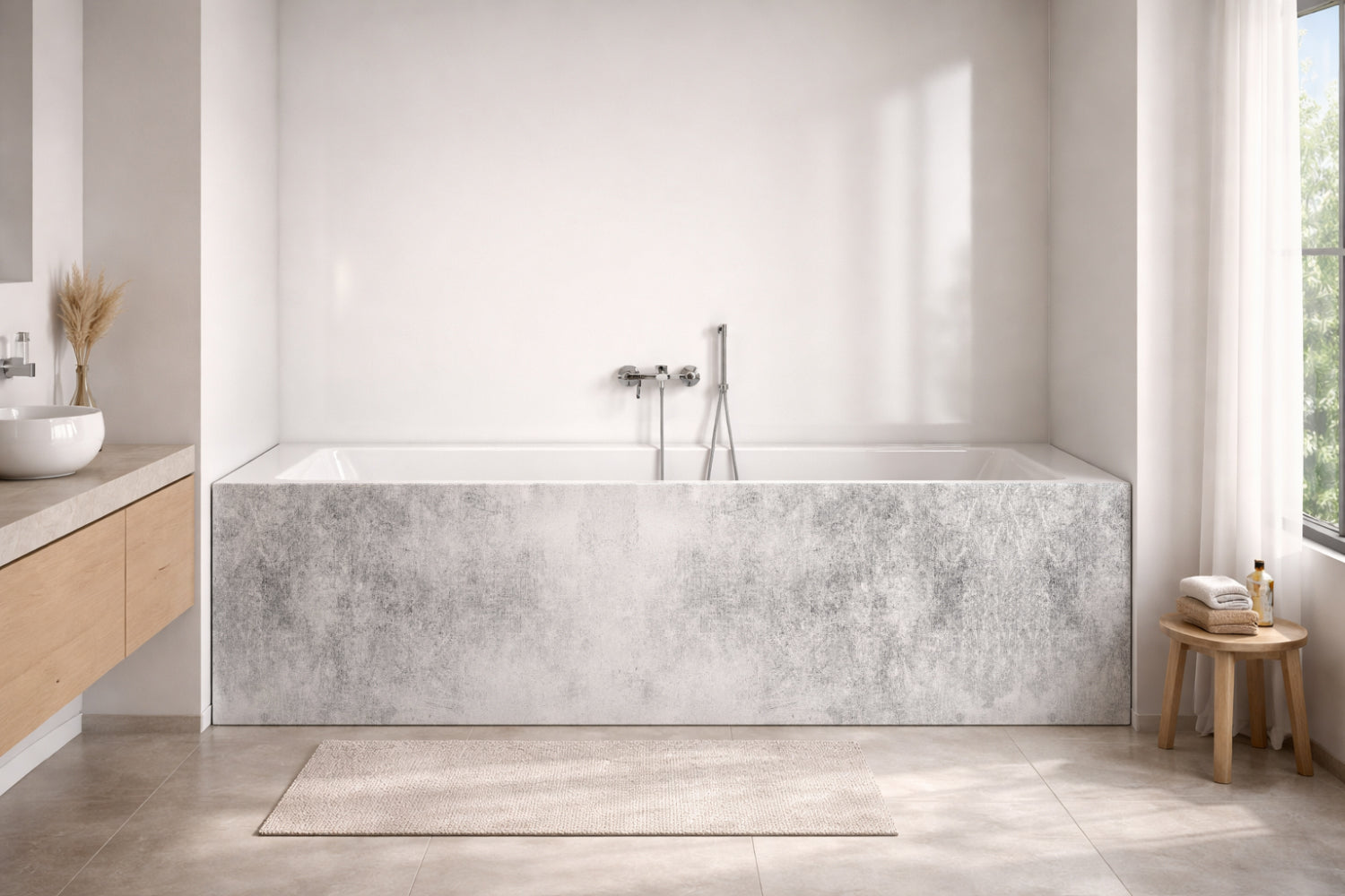 Badewannenverkleidung Betonoptik