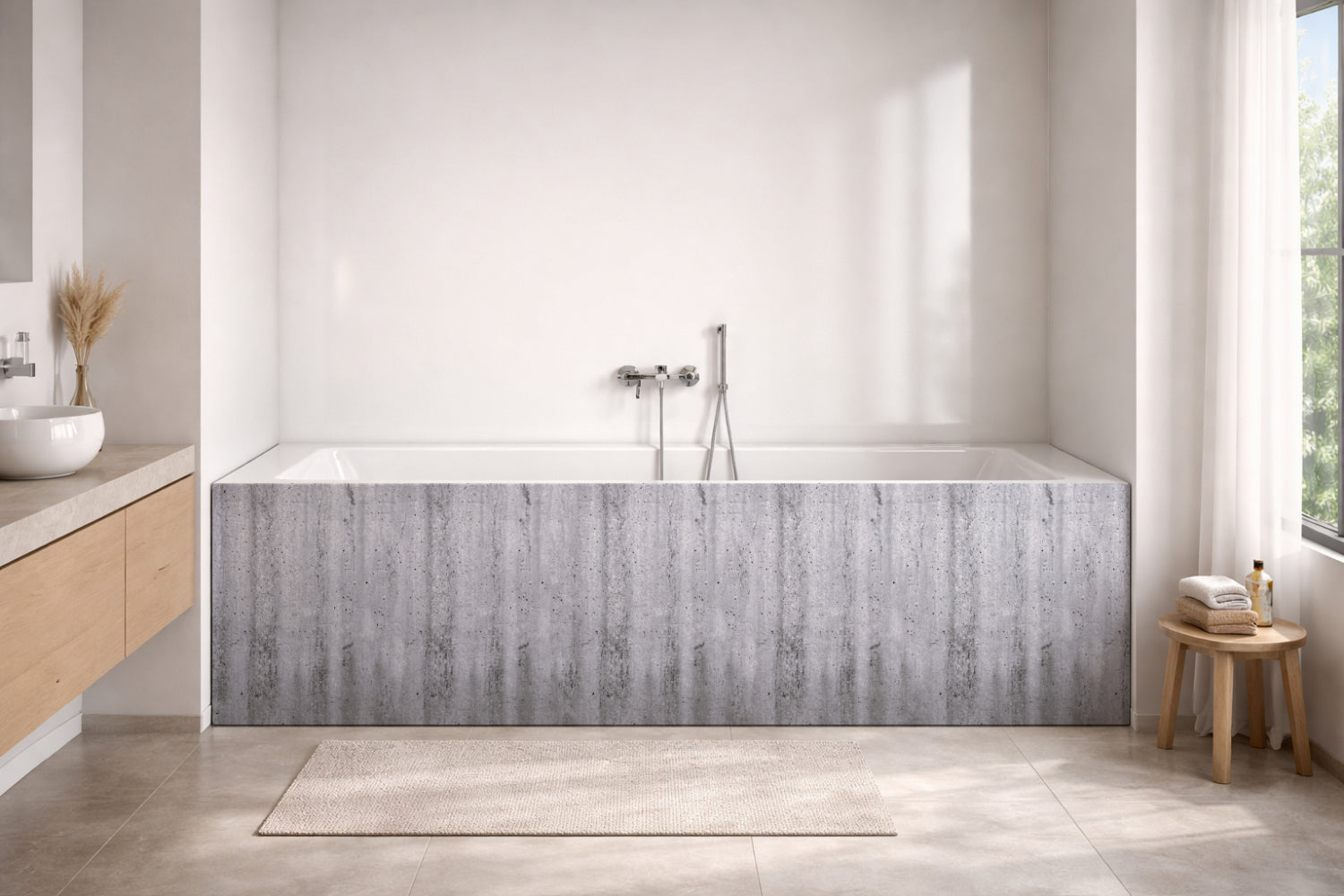 Badewannenverkleidung Betonoptik