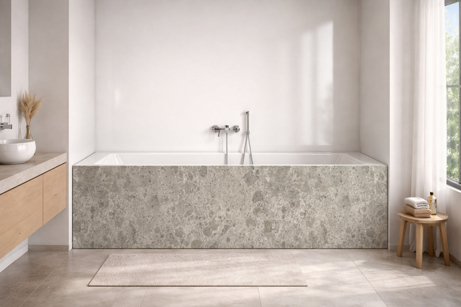 Badewannenverkleidung Betonoptik