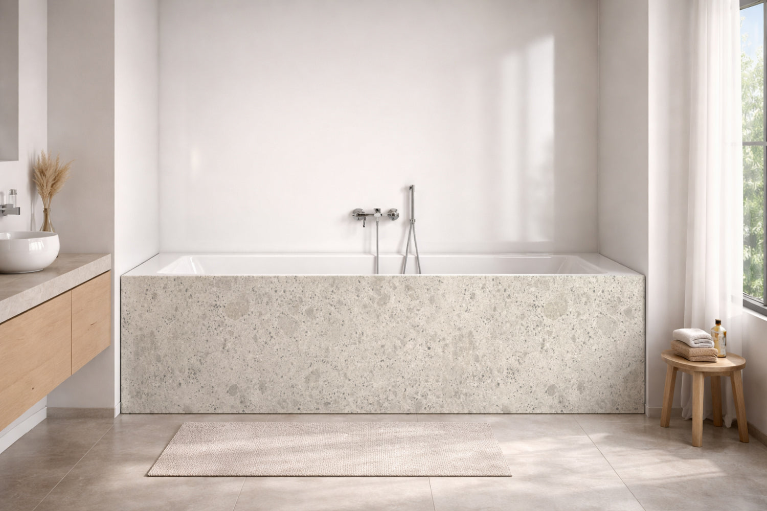 Badewannenverkleidung Betonoptik