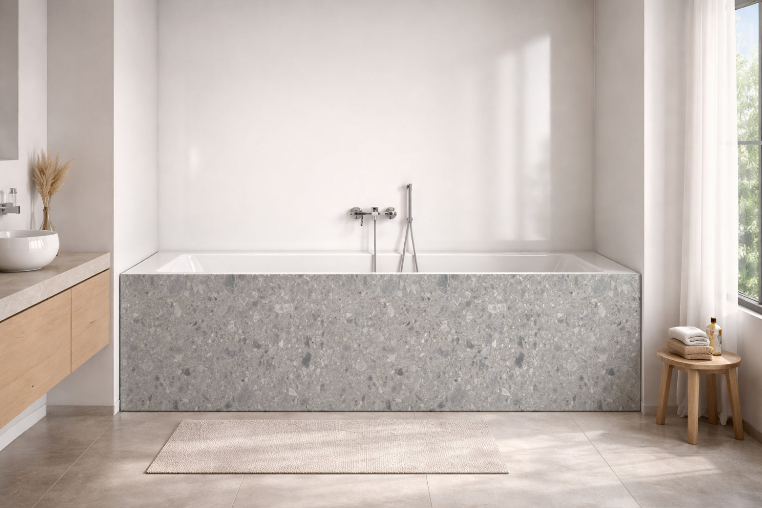 Badewannenverkleidung Betonoptik