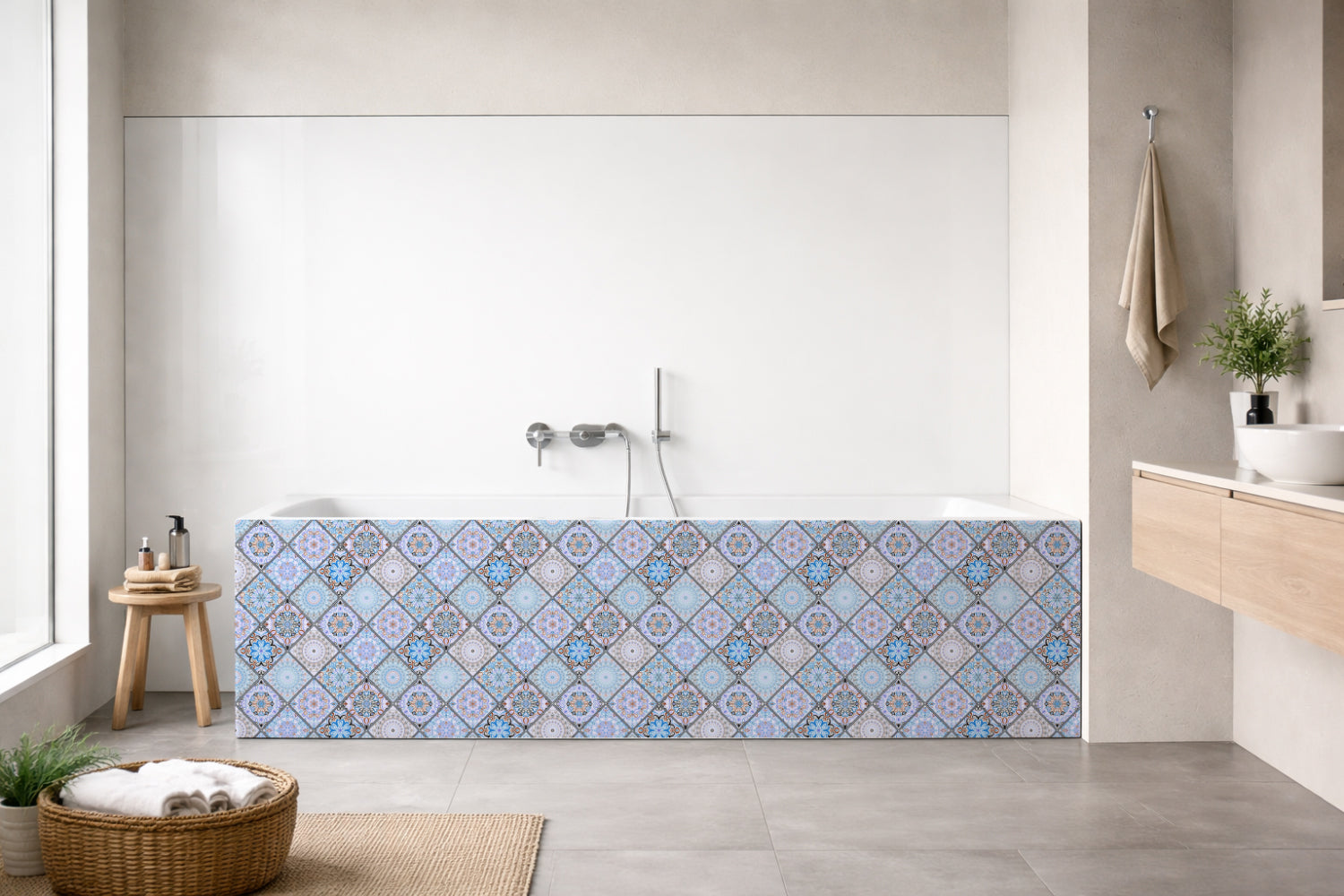Badrückwand Patchwork