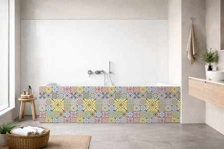 Badrückwand Patchwork