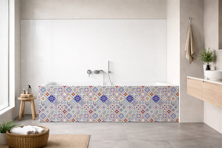 Badrückwand Patchwork