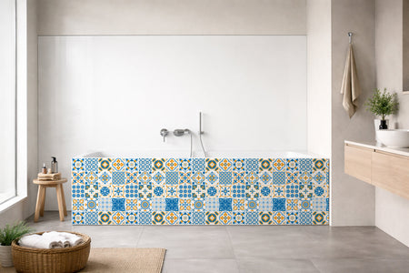 Badrückwand Patchwork