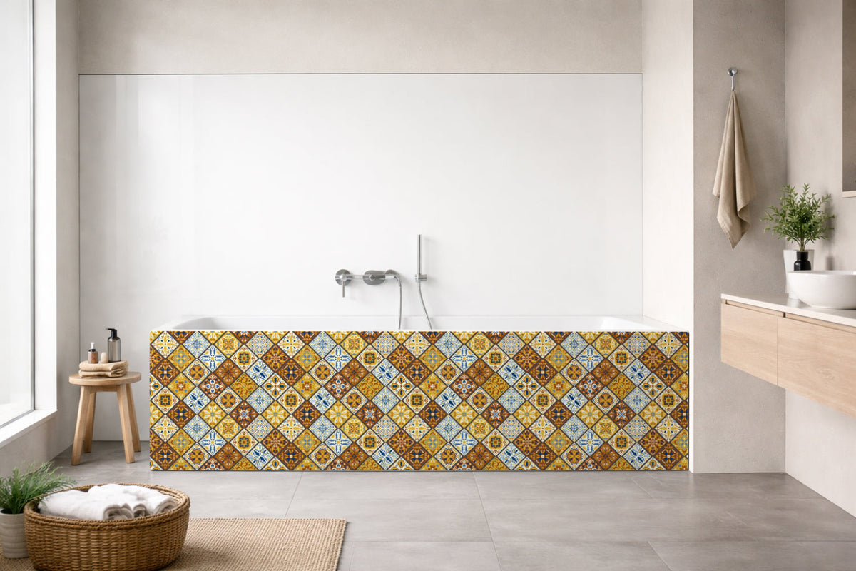 Badrückwand Patchwork
