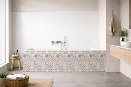 Badrückwand Patchwork