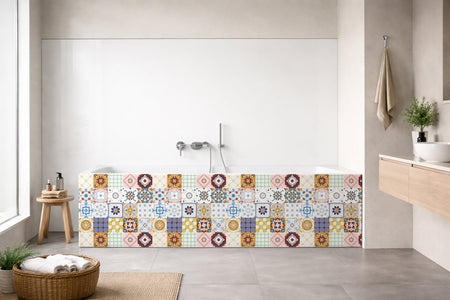 Badrückwand Patchwork