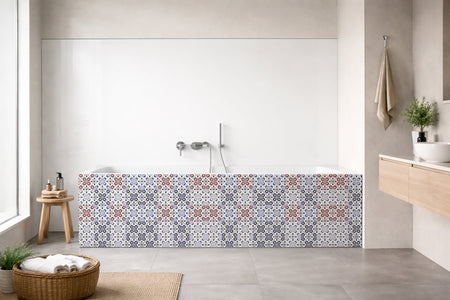 Badrückwand Patchwork