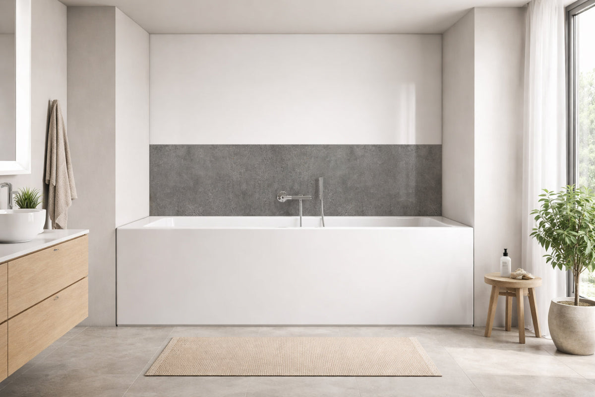 Badrückwand Betonoptik