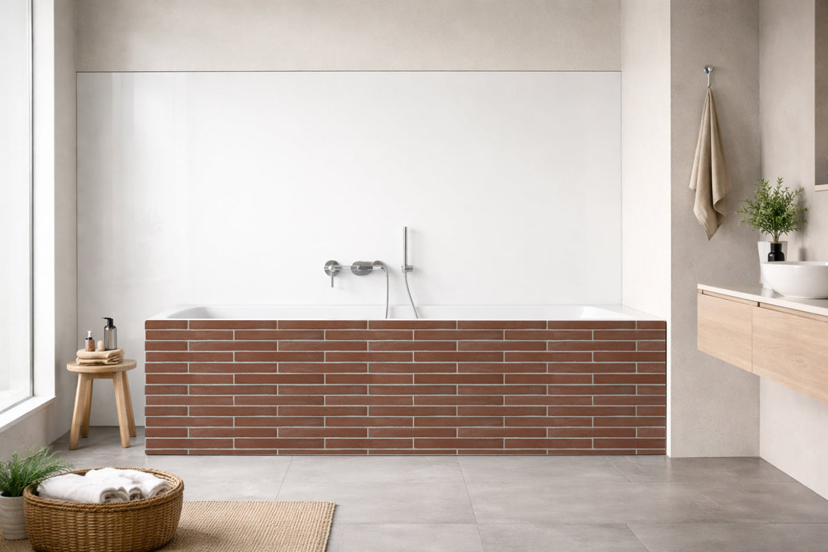 Badrückwand Steinoptik