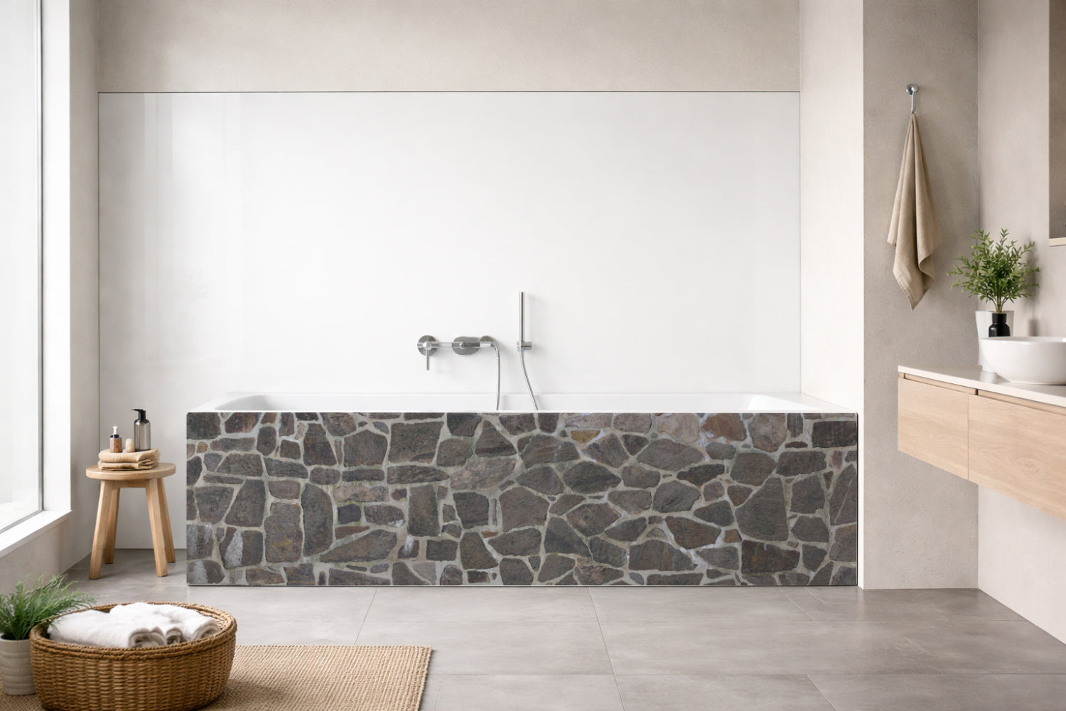 Badewannenverkleidung Steinoptik