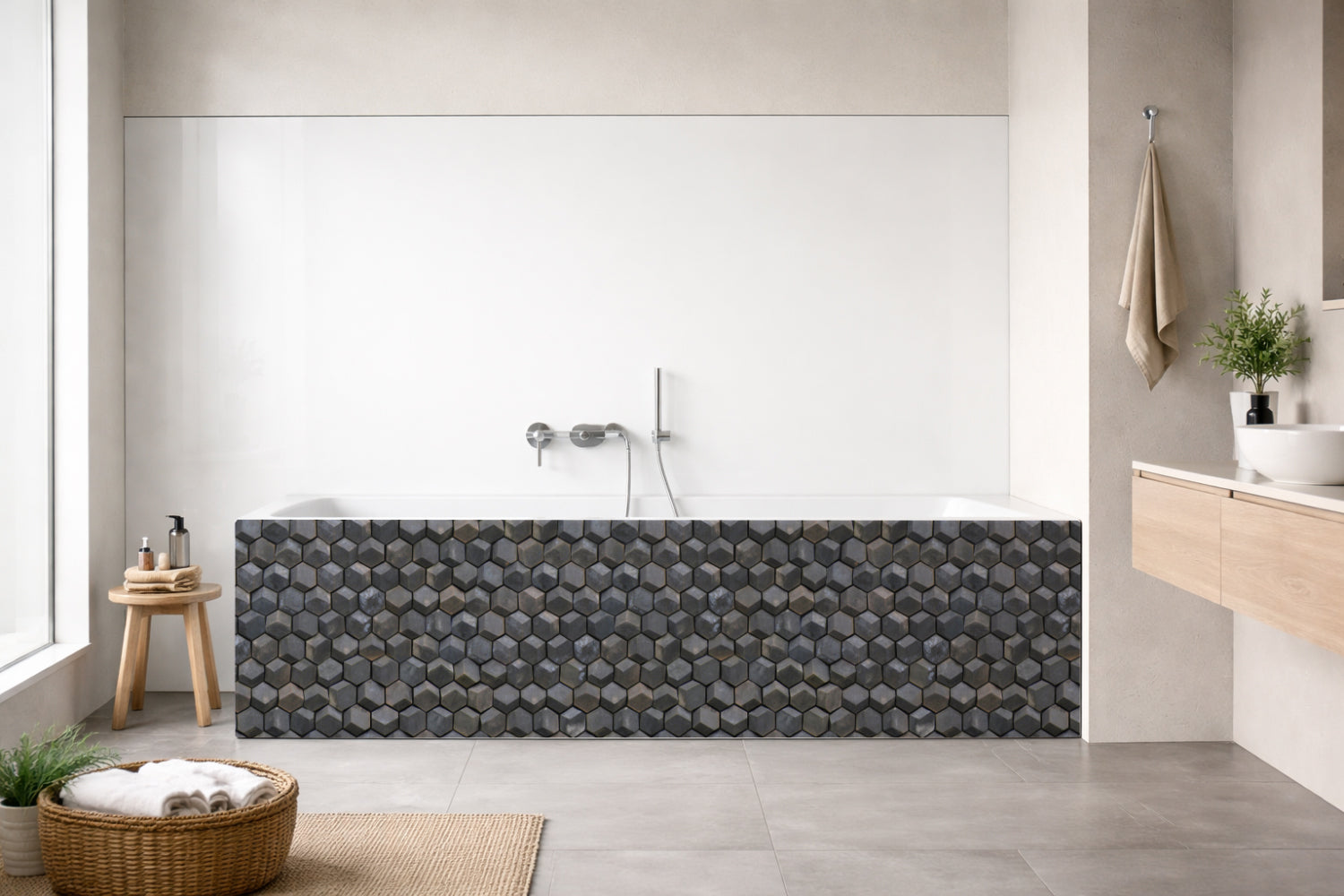 Badewannenverkleidung Steinoptik