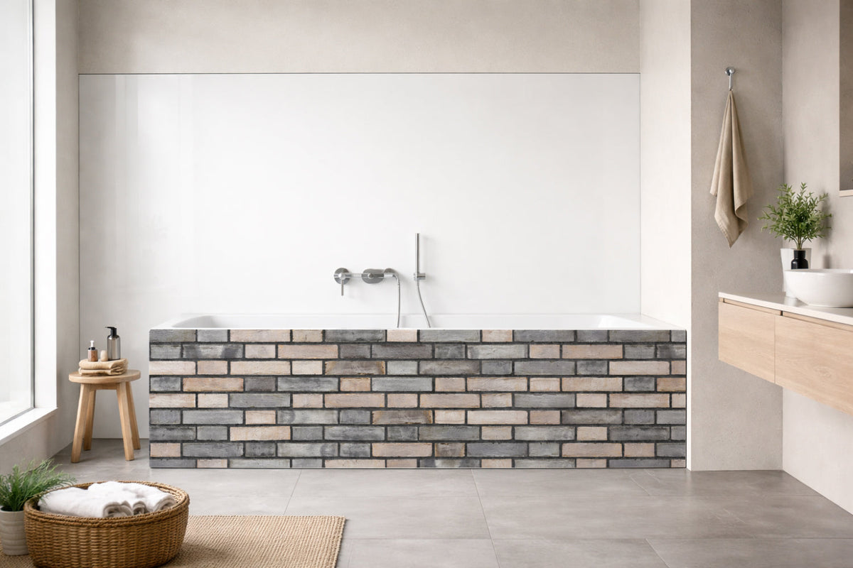 Badrückwand Steinoptik