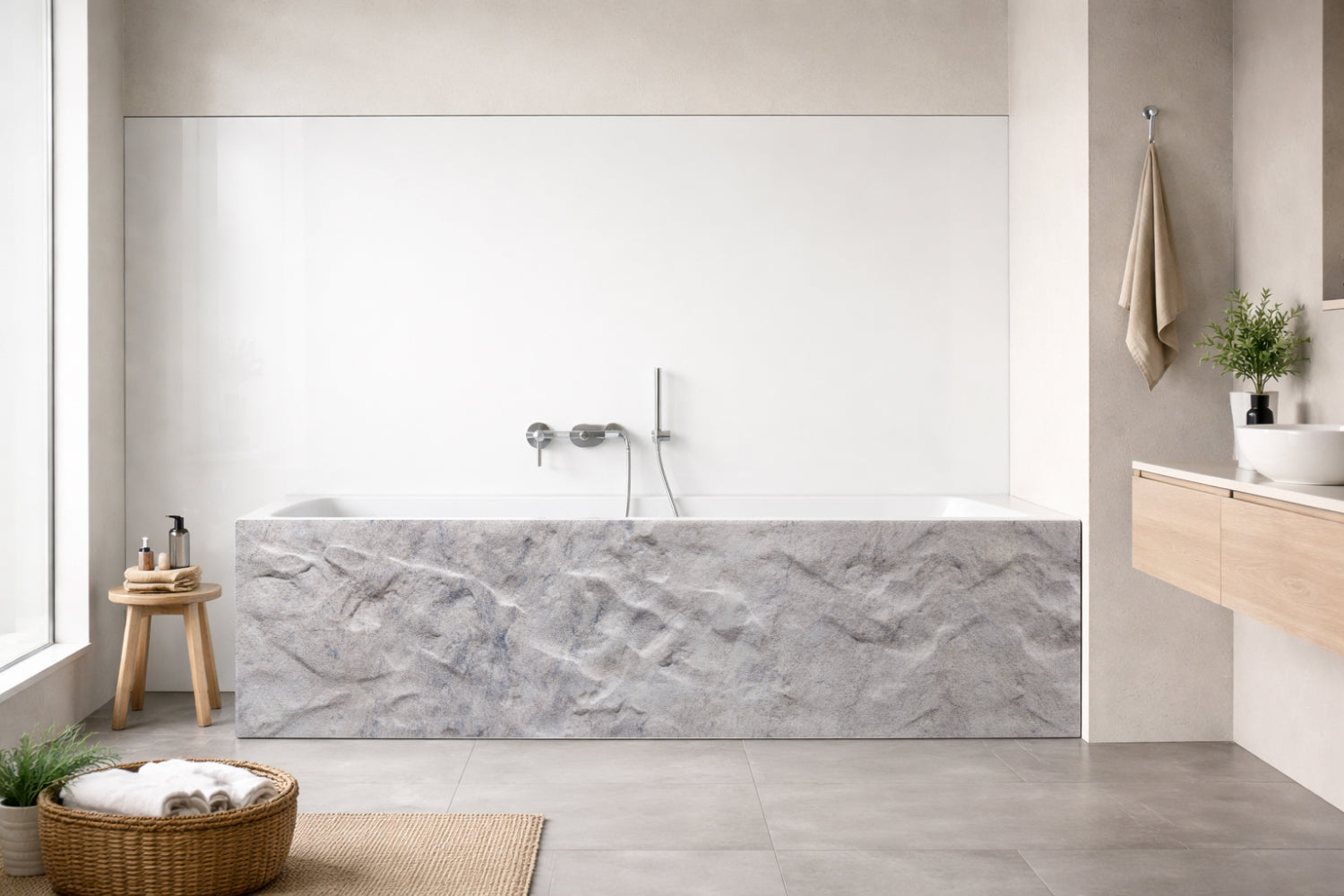Badewannenverkleidung Steinoptik