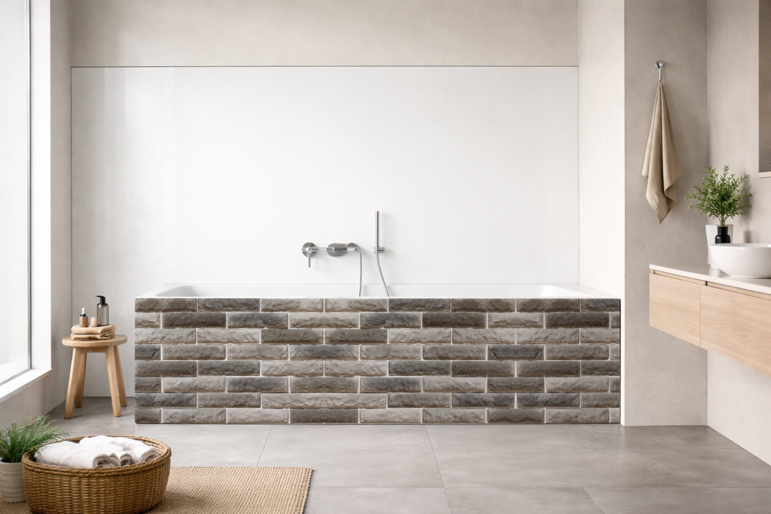 Badewannenverkleidung Steinoptik