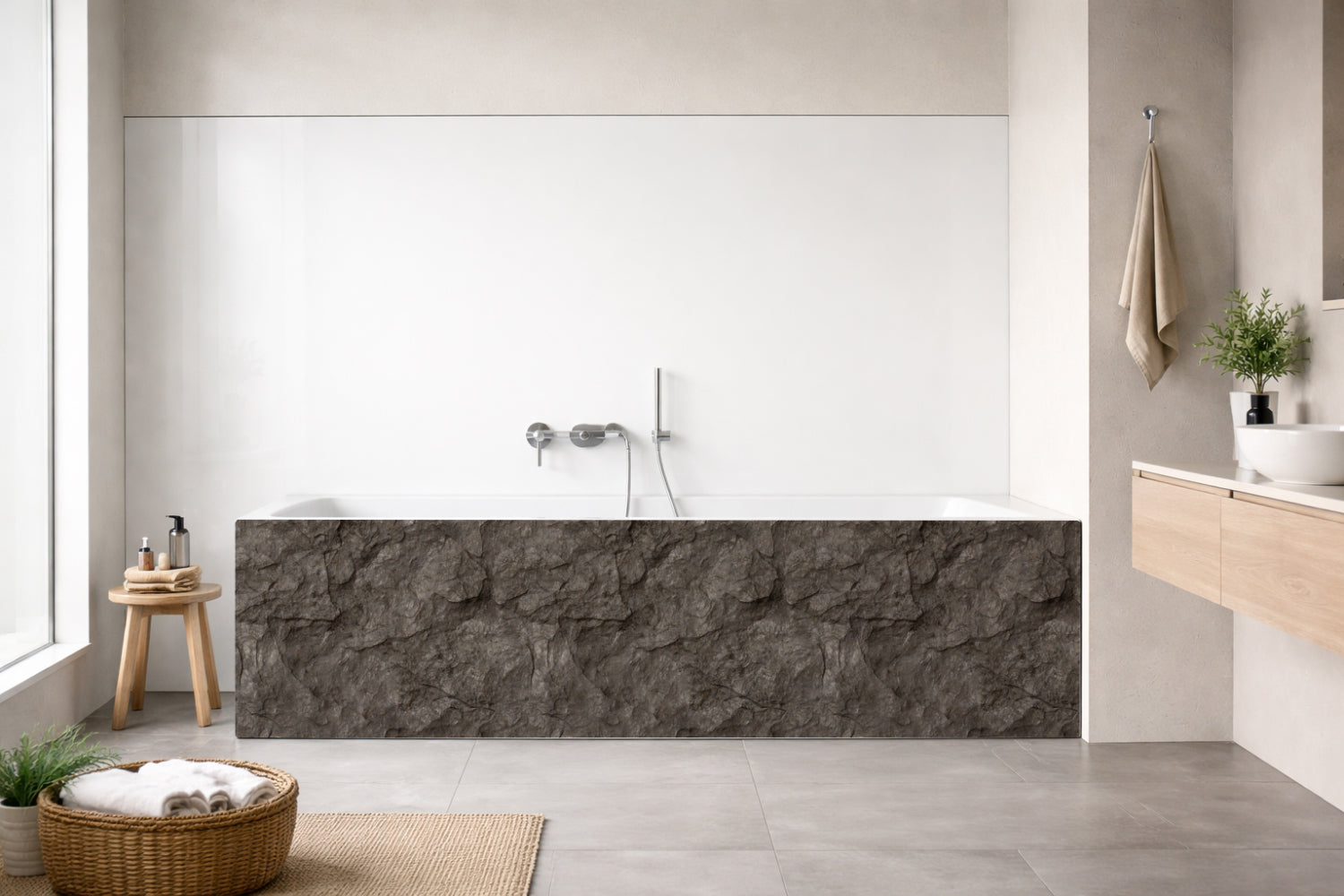 Badewannenverkleidung Steinoptik