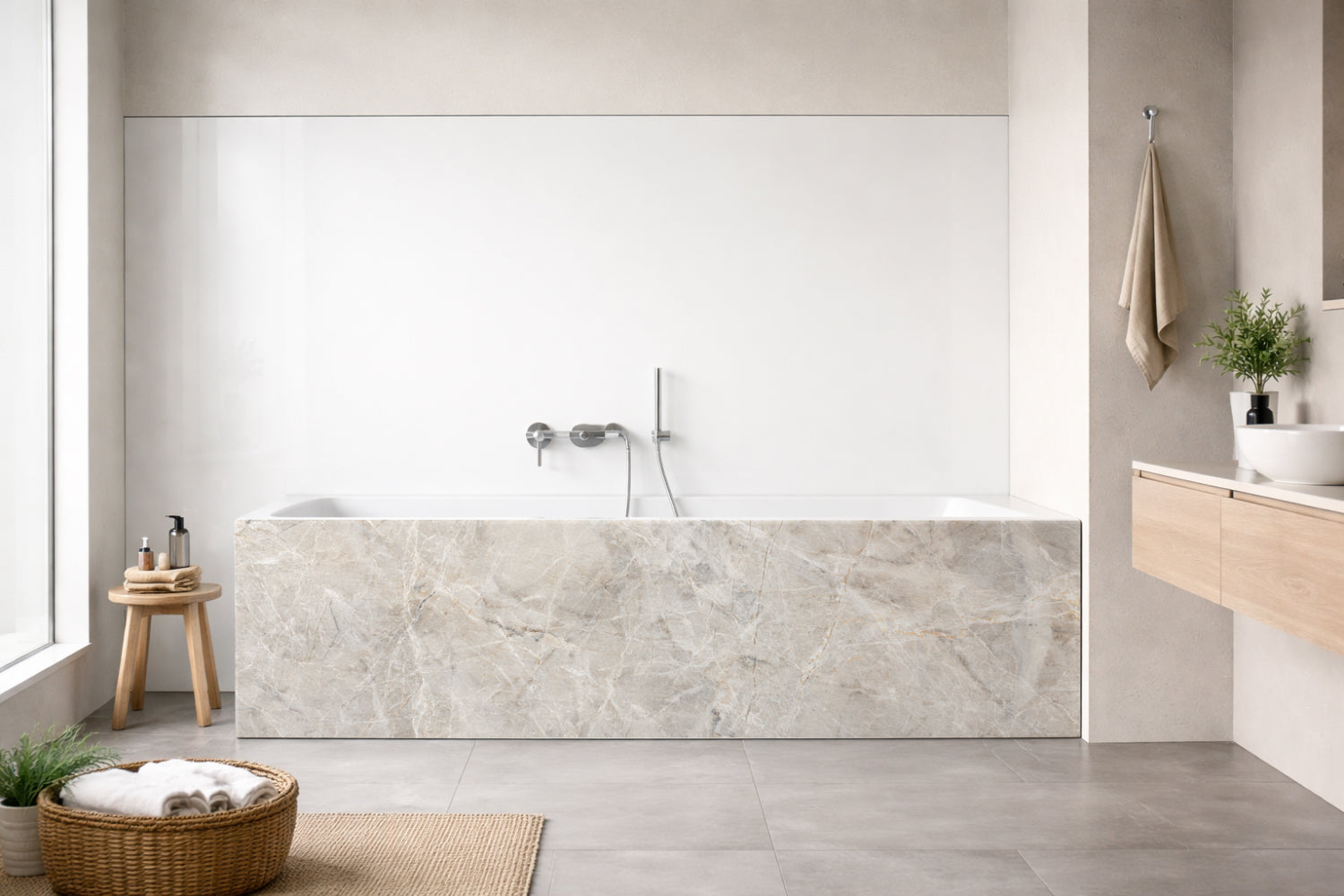 Badewannenverkleidung Steinoptik