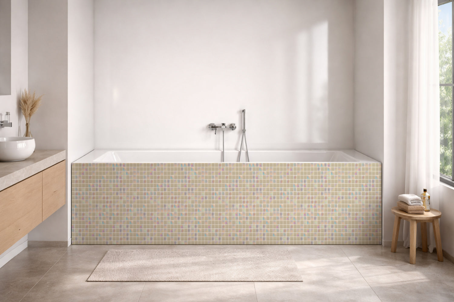 Badewannenverkleidung Fliesenoptik