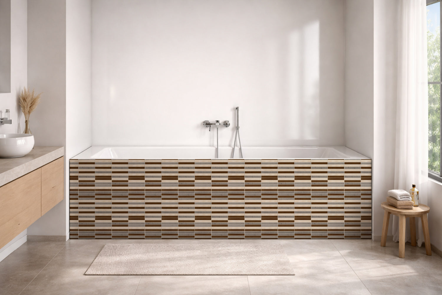 Badewannenverkleidung Fliesenoptik