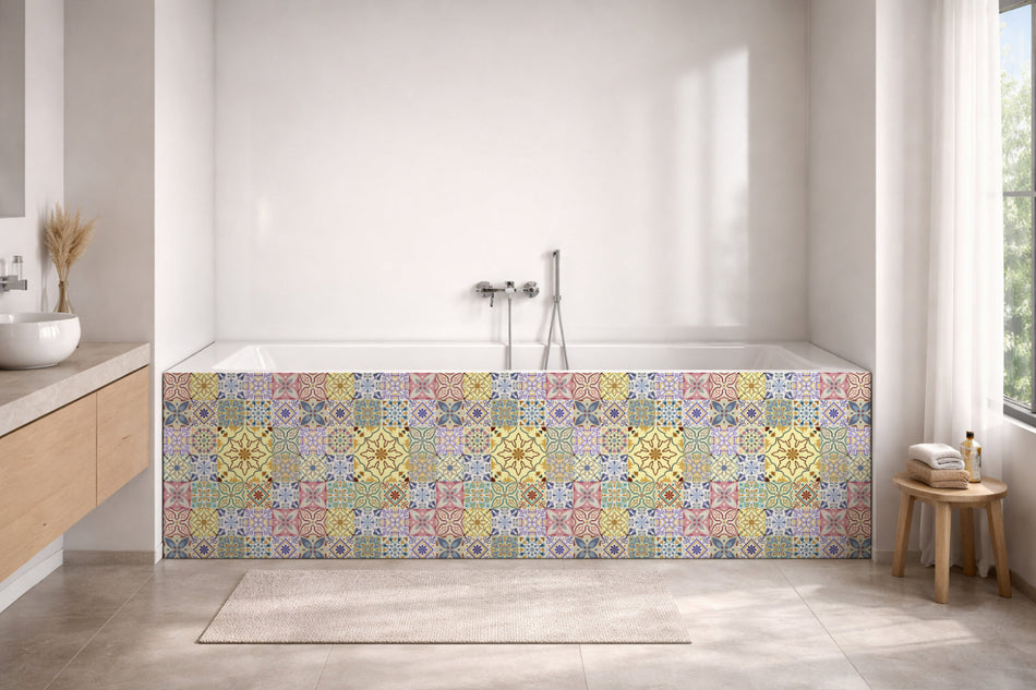 Badrückwand Patchwork