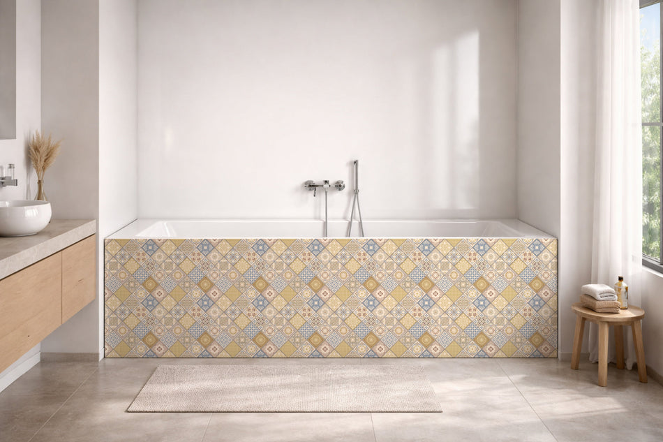 Badrückwand Patchwork