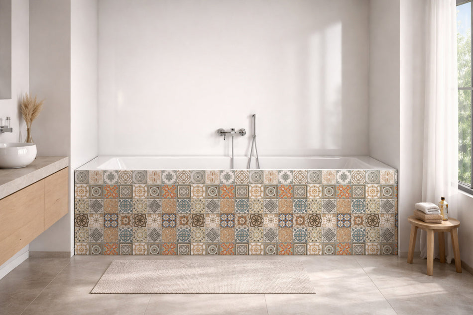 Badrückwand Patchwork