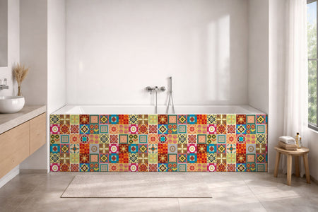 Badrückwand Patchwork