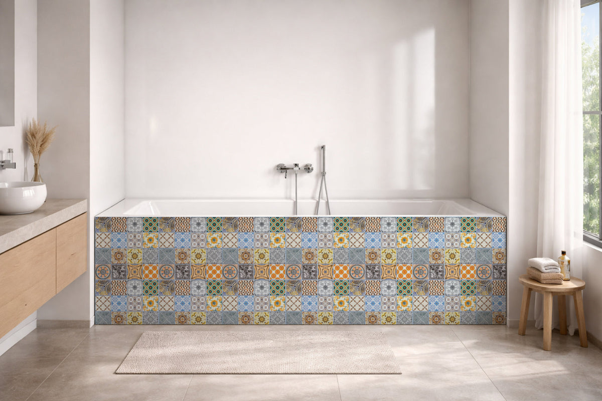 Badrückwand Patchwork