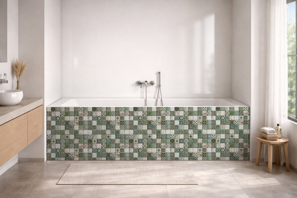 Badrückwand Patchwork