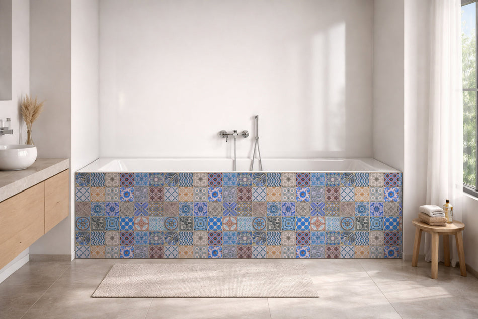 Badrückwand Patchwork