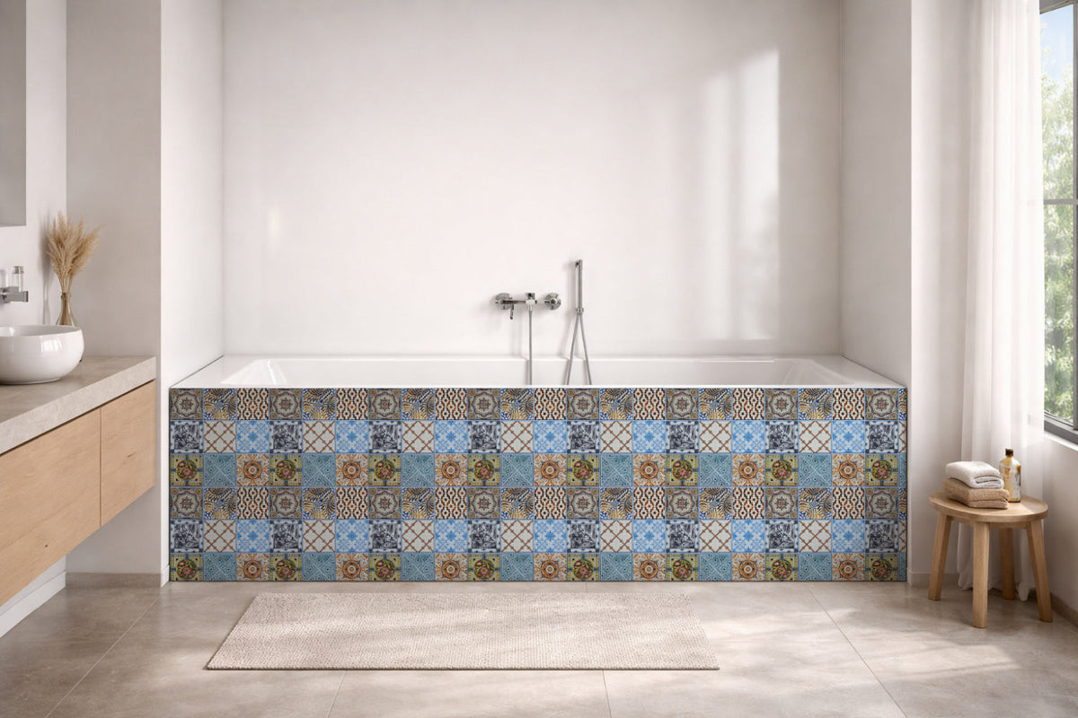 Badrückwand Patchwork