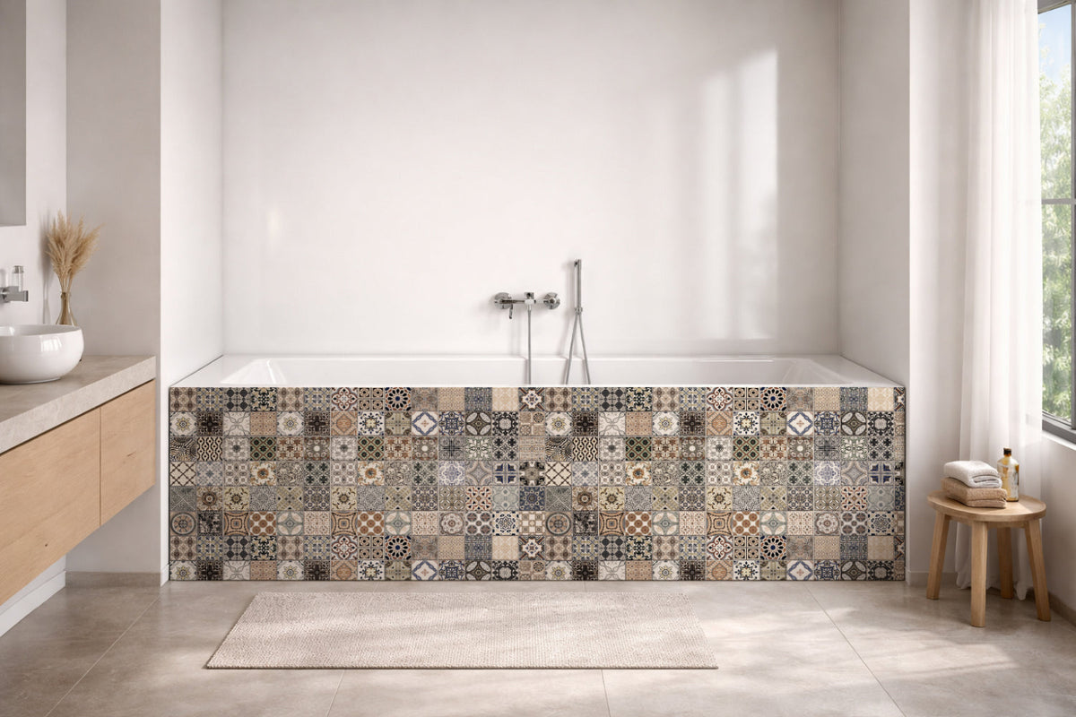 Badrückwand Patchwork