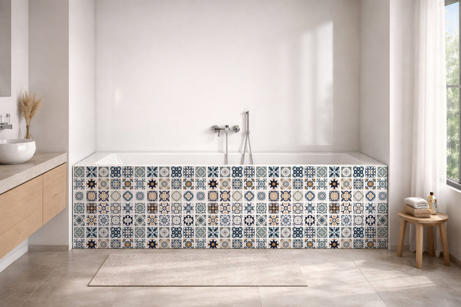 Badrückwand Patchwork